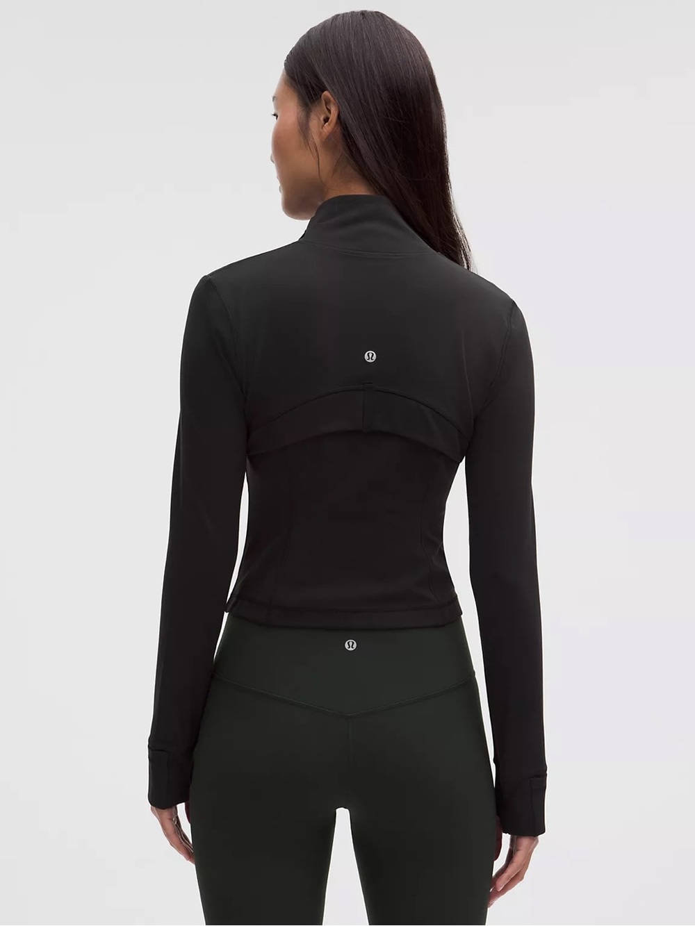 lululemon athletica Define Cropped Black Fitted Zip-Up Jacket Nulu - Picture 3 of 16